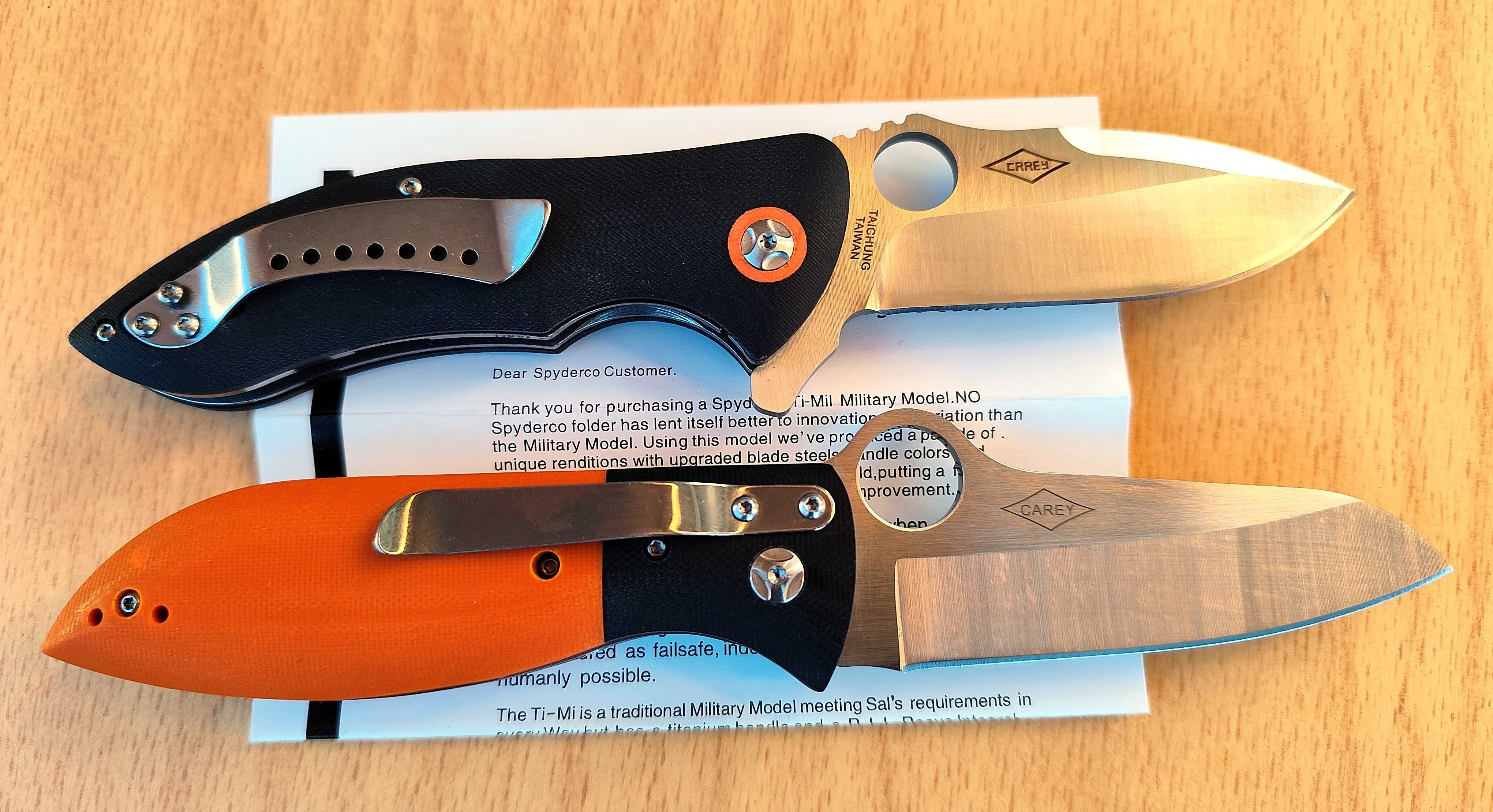 Сгъваем нож Spyderco Carey Rubicon C187 /Spyderco C184 FireFly