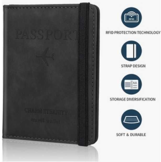 Suport pasaport/acte cu protectie RFID