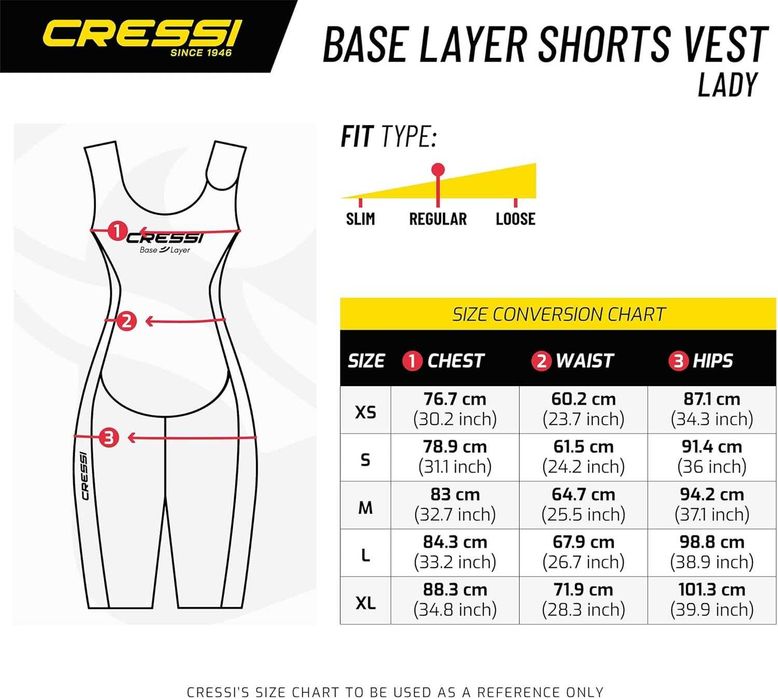 XL Cressi Base Shorts Vest Lady 2,5 мм неопрен Дамско долнище, Черно