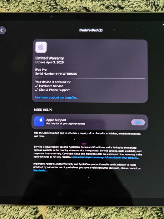 iPad Pro M4 11 (2024) 512GB eSIM/Cellular като нов, гаранция, Сив