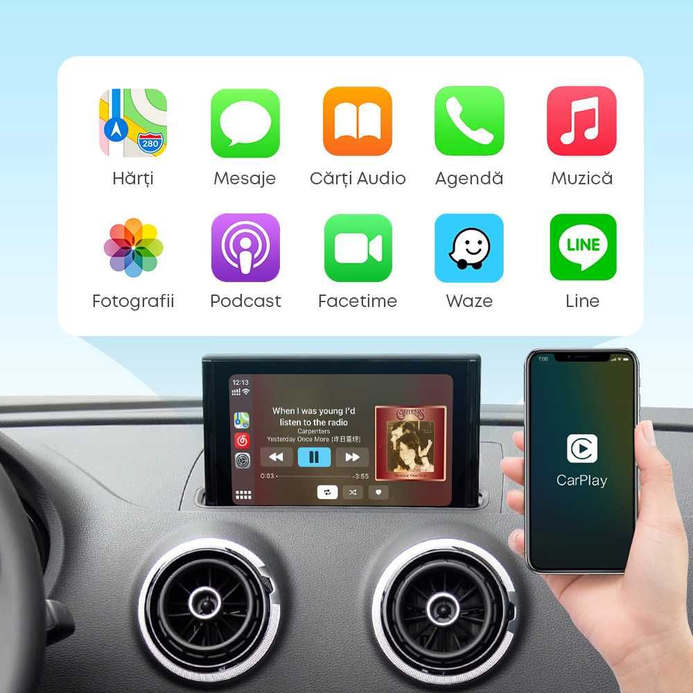 Apple Carplay si Android Auto MIB 3 Audi A3 A4 A5 Q5 Q7 Q8 dupa 2021