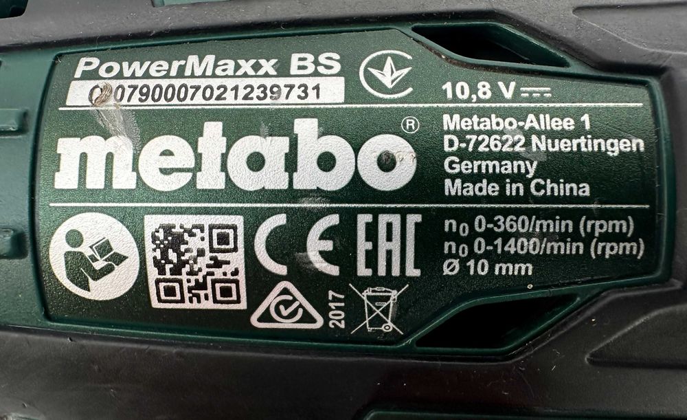 Metabo PowerMaxx BS - Акумулаторен винтоверт 2x10.8V 2.0Ah