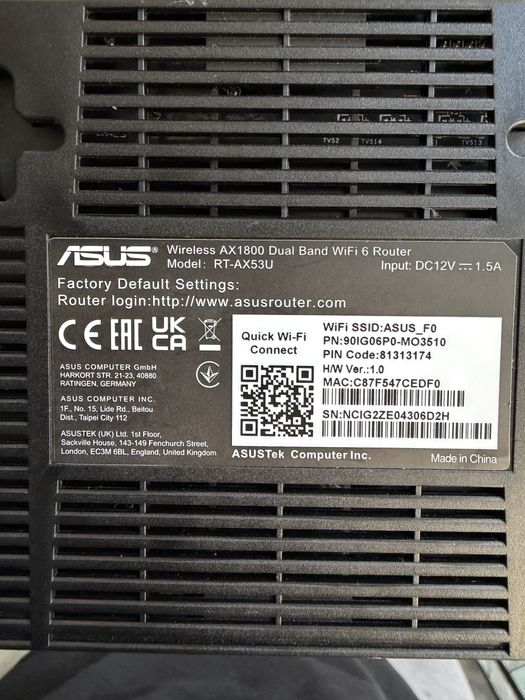 Router Asus Wireless AX1800 Dual Band WiFi 6 transport 5lei pm detalii