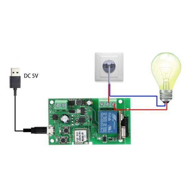 eWeLink wifi превключвател RF 433 Mhz DC 5V 12v 24v 32v + Inching