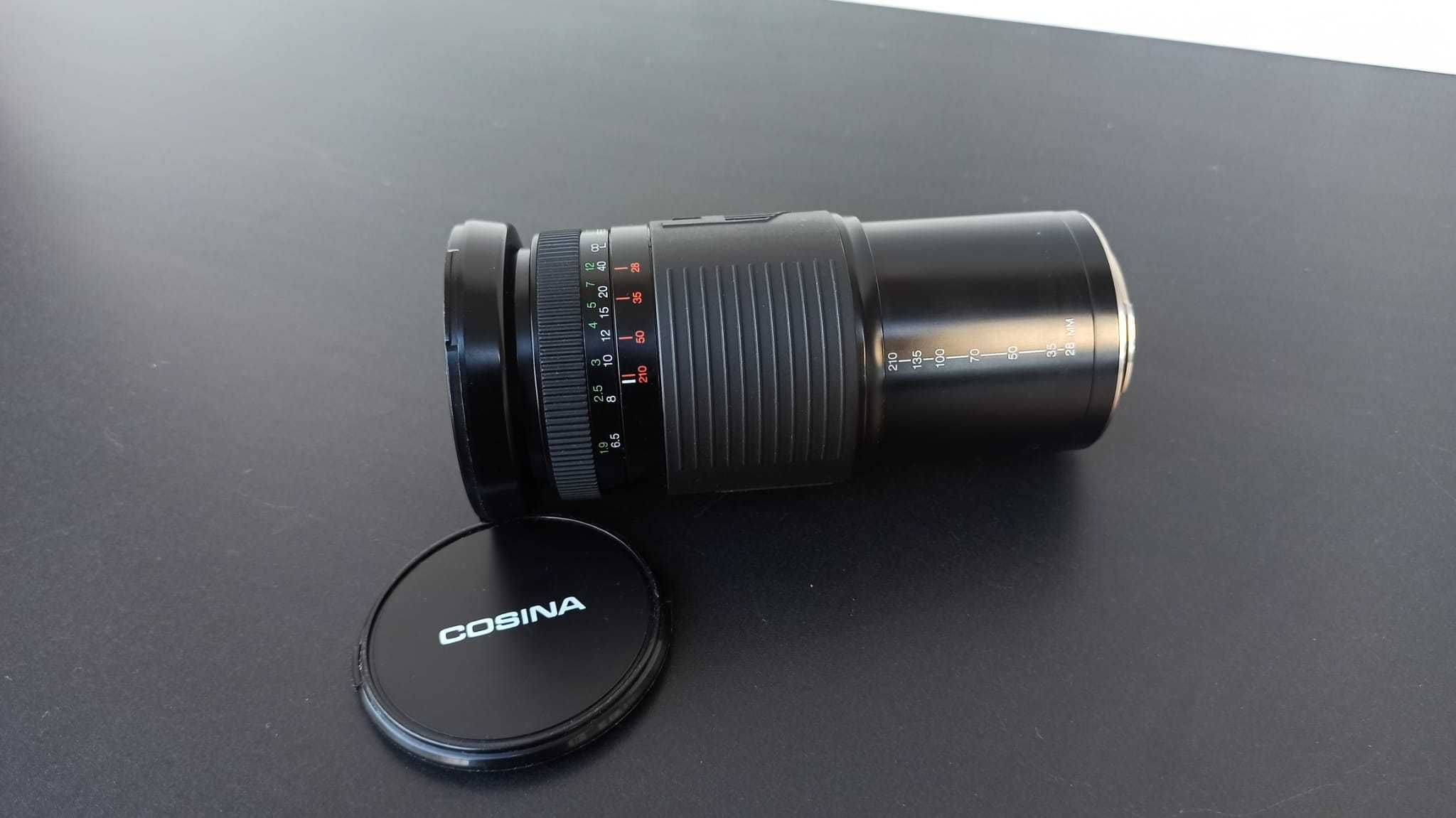 Obiectiv Cosina 28-210 mm f/3.5-5.6 AF zoom Minolta 1994 / sony a