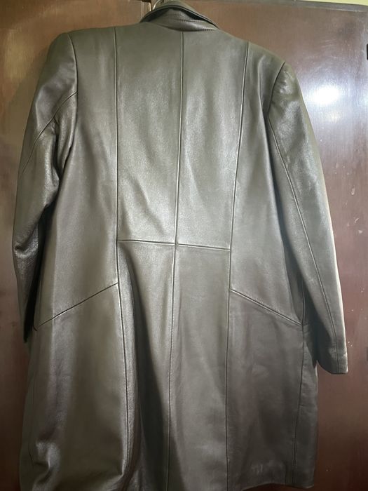 Haina de piele, marimea 54, maro