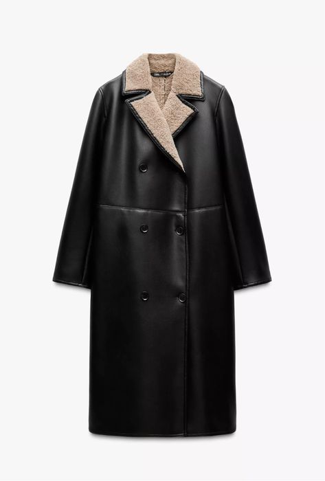 Палта от вълна и изкуствен косъм ZARA