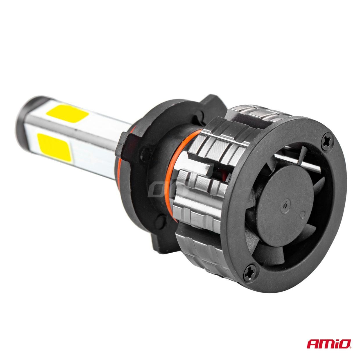 Led крушки за кола cob серия h8 h9 h11 6500k amio-02845