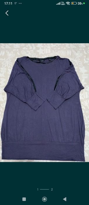 Bluză de damă lungă, de culoare mov