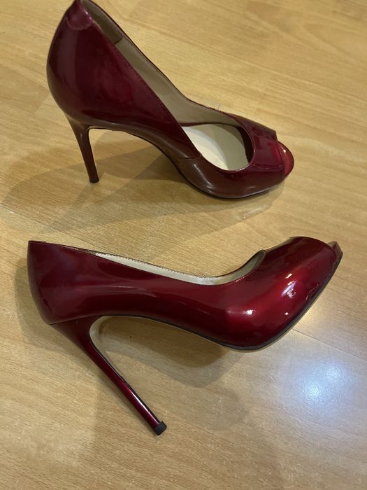 Женские  , бордовые  туфли