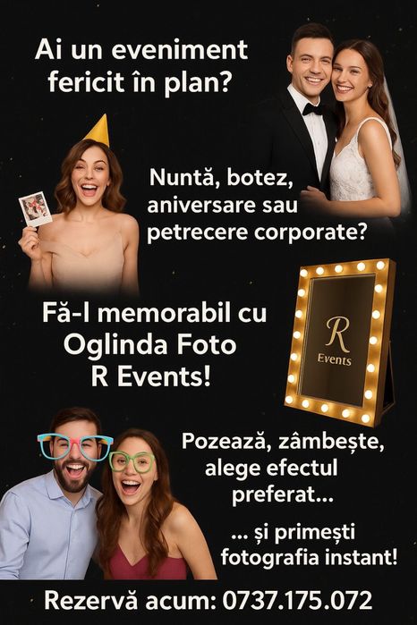 Oglinda Magica - Photo Booth cabina foto nunta botez