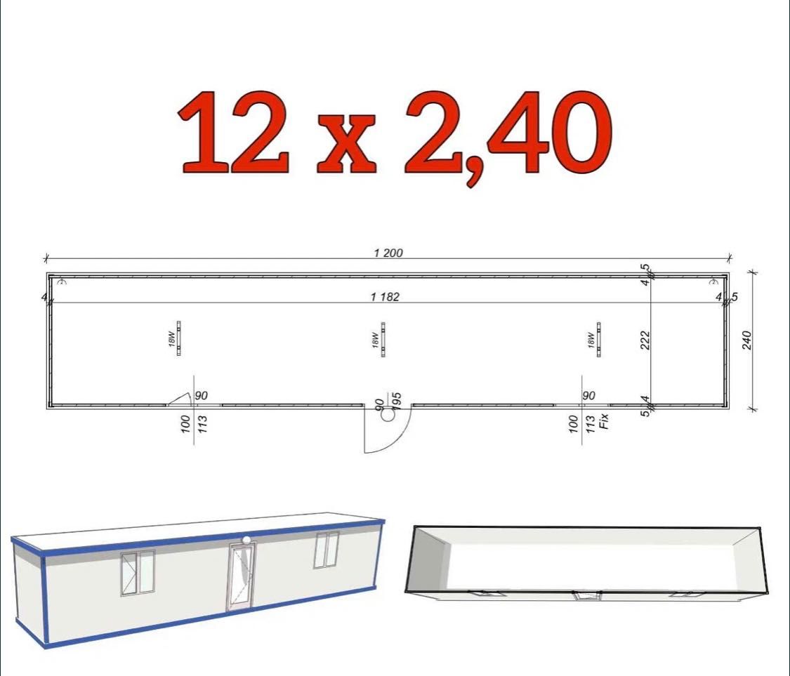 21кв2 Сглобяема къща контейнер/модулен контейнер/вила