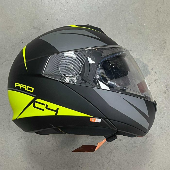 РАЗПРОДАЖБА Мото каска SCHUBERTH C4 PRO Merak Yellow/Grey - Код: 29846