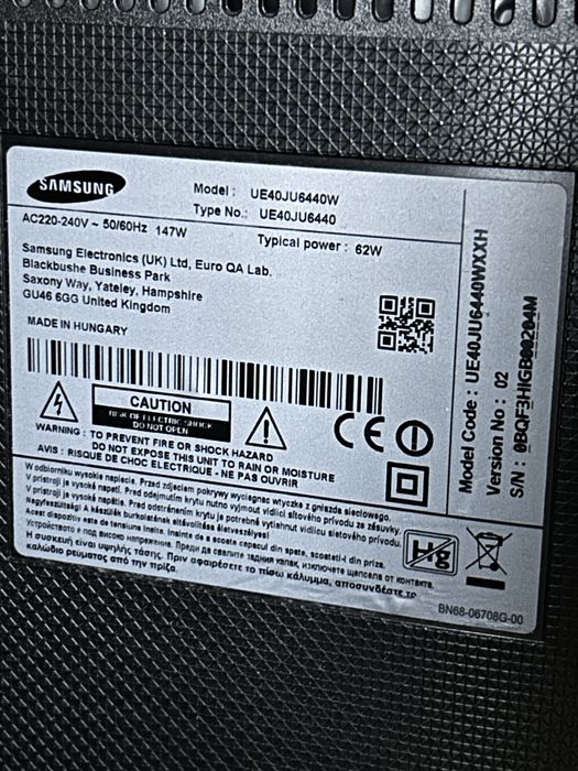 Samsung UE40JU6440 4K UHD Smart TV