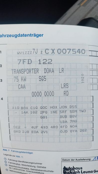 VW  T5 doka 6 locuri clima 2012