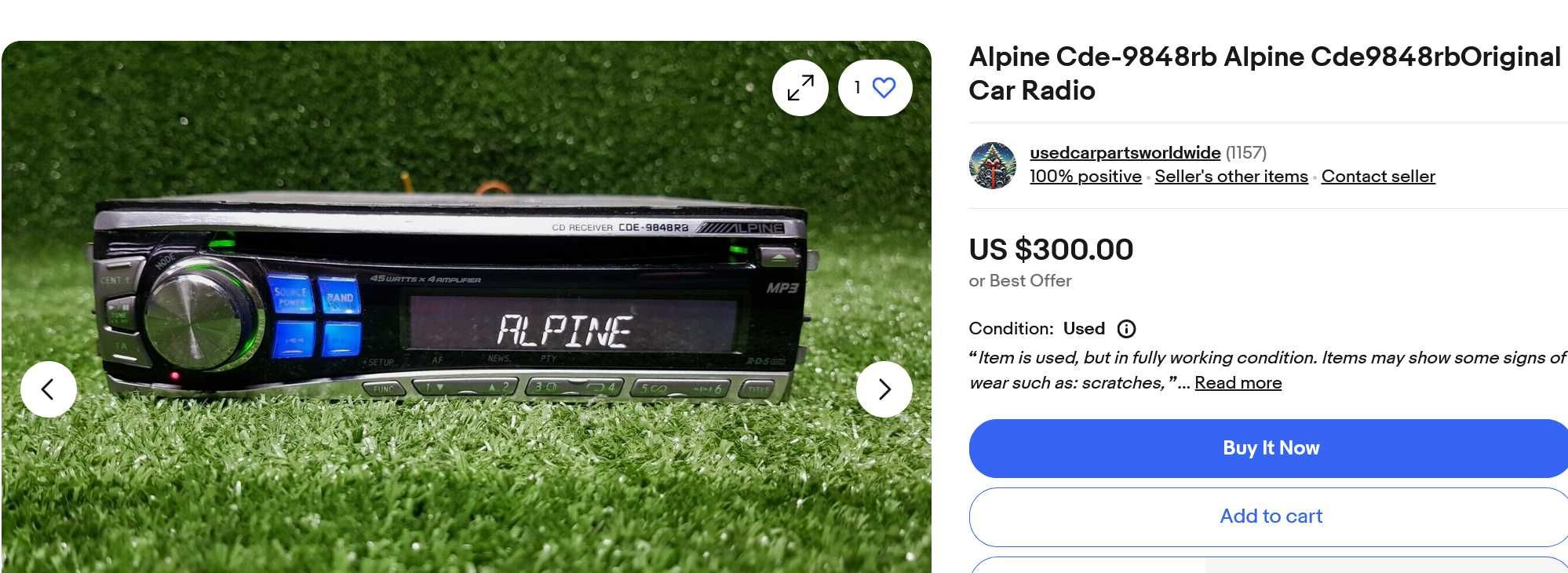 Радио касетофон и мп3 Alpine CDE 9848