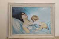 Стара картина - Майка с дете - Кожухаров