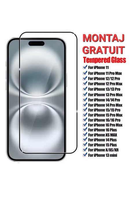 Folie de Sticla iPhone 14 Pro Max - Tempered Glass Full