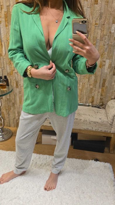 Сако зелено пролетно