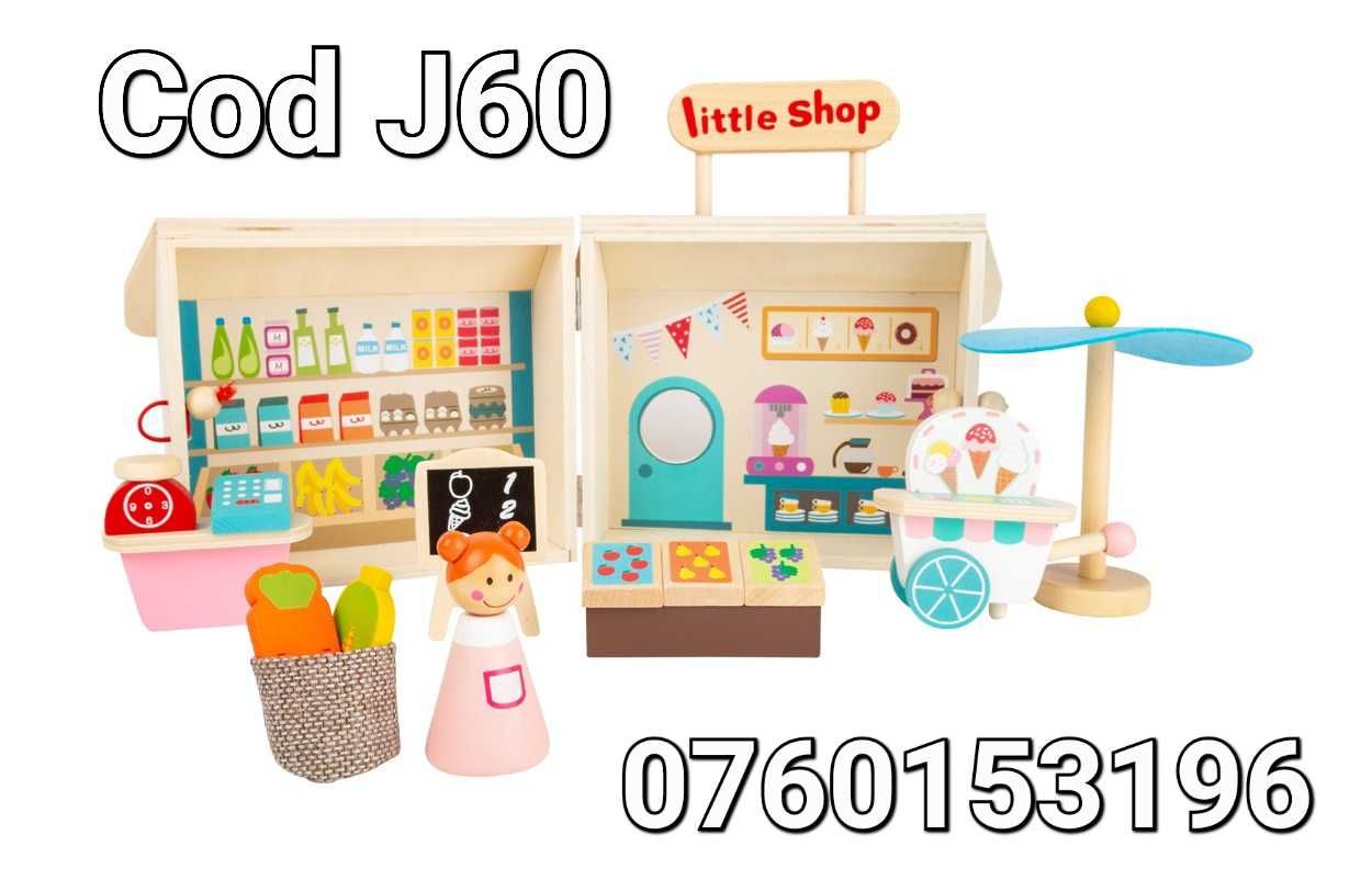 Magazin din lemn cu accesorii pt copii-Set pt calatorie-Jucarie-J60