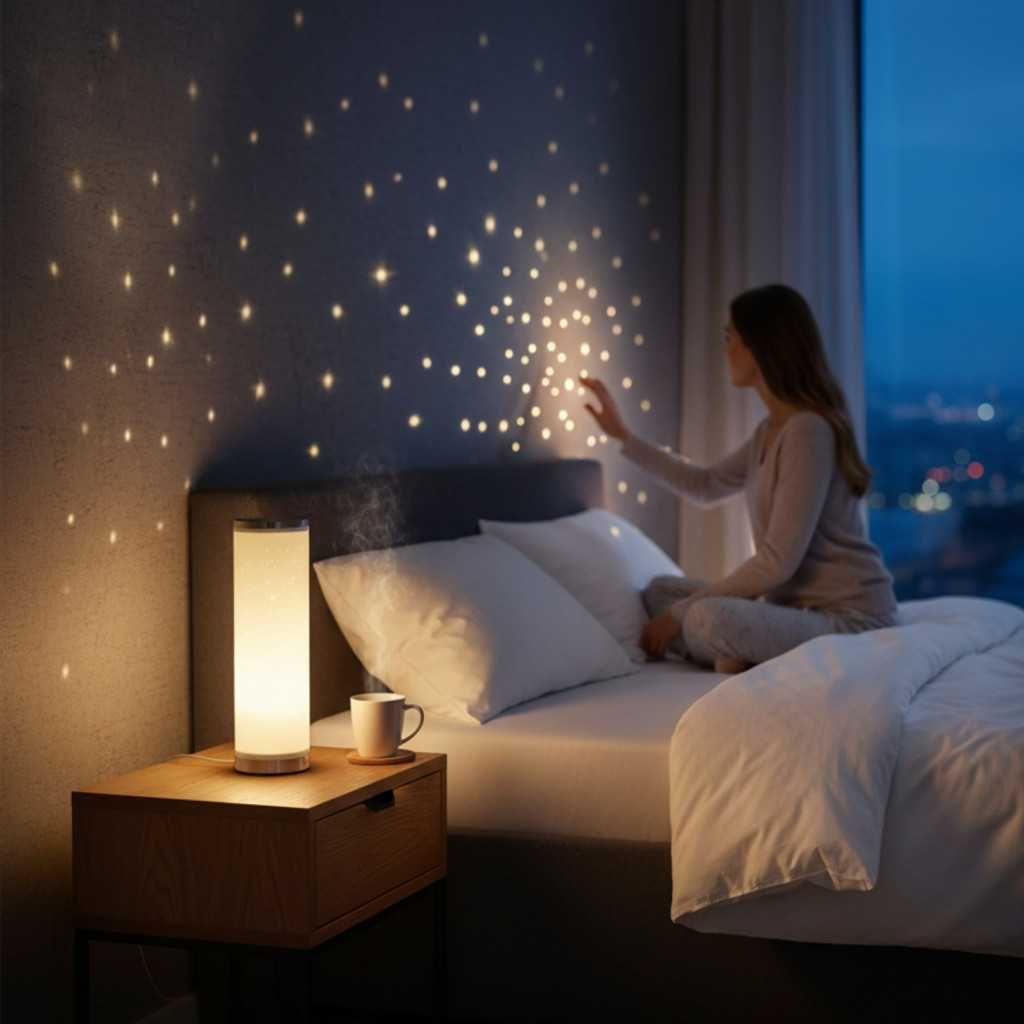 LED настолна лампа със „звезден ефект“ –ГАРАНЦИЯ