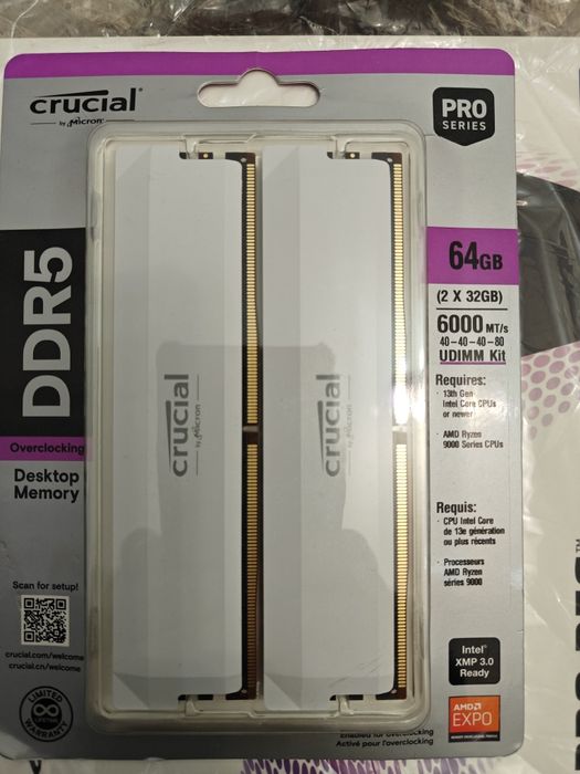 Crucial Pro 64Gb (2x32gb) DDR5 6000Mhz