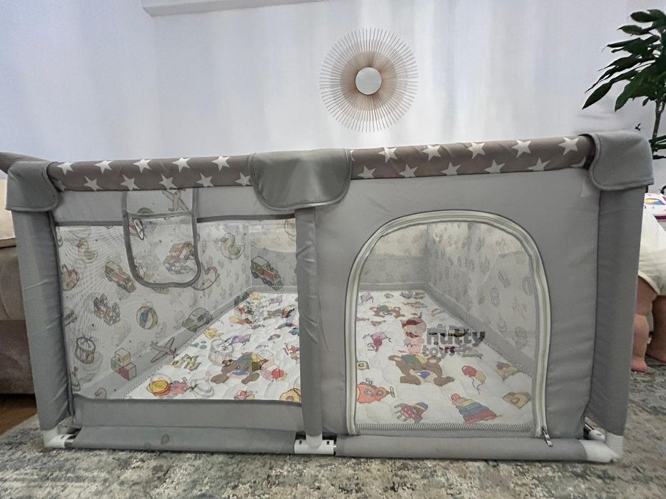 2 in 1 Tarc de joaca pentru bebelusi și copii + salteluta