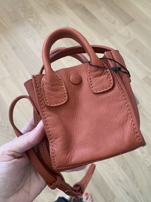 Мини чанта ZARA естествена кожа