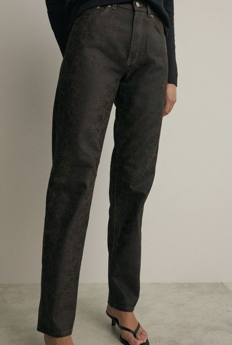 Straight leg jeans - brown