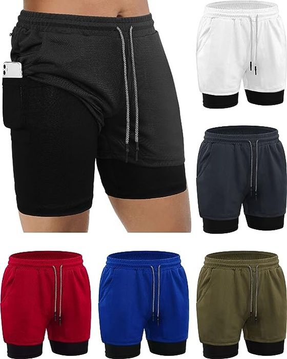 Pantaloni scurți 2in1 sport fitness tenis fotbal yoga biciclism