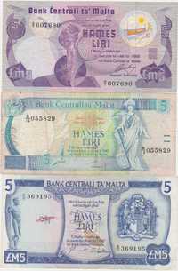 Lot 3 bancnote Malta