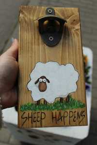 Магнитна отварачка за бутилки „Sheep happens“