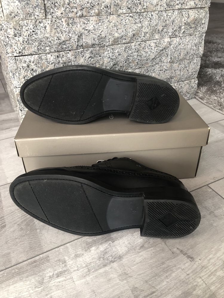Мъжки официални обувки Grant черни естествена кожа