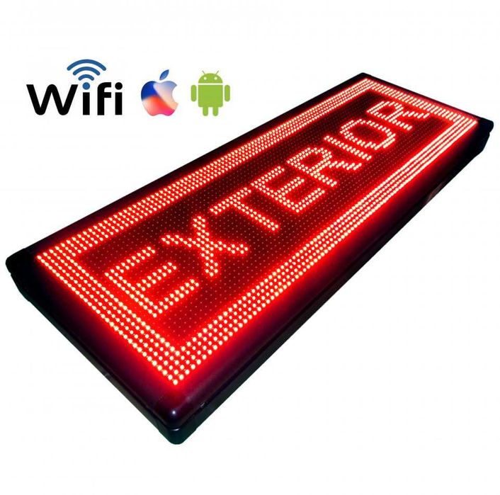 Reclama luminoasa cu programare wireless aplicatie 100x40 CM Exterior,