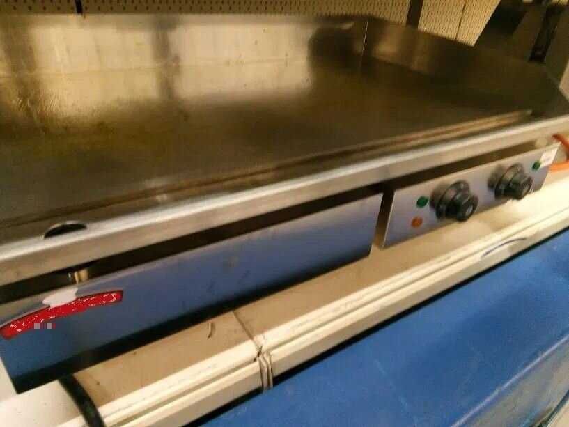 Grill electric inox,plita gratar 80x50cm neted-striat nou-sigilat