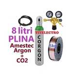 Butelie corgon Argon + CO2 8L PLINA + reductor Black + sarma 0.8mm 5kg