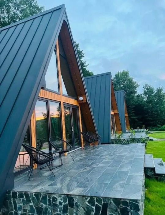 Cabane A-frem din lemn