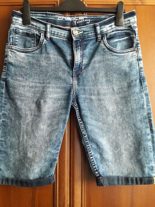 Pantaloni scurți băieți_albastru_măr.42