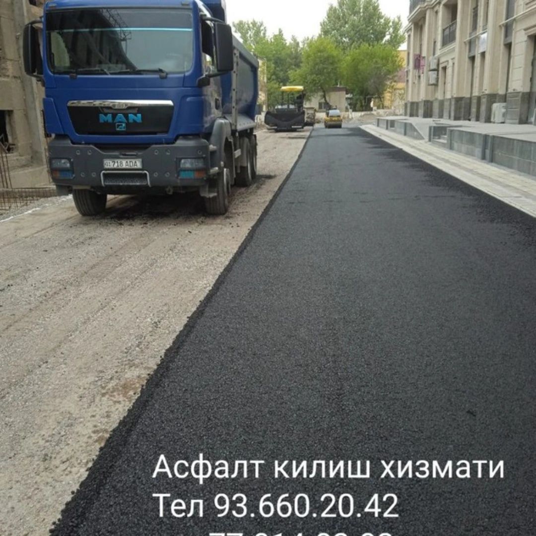 Узбекистан буйлаб Асфалт хзматлари Asfaltlash