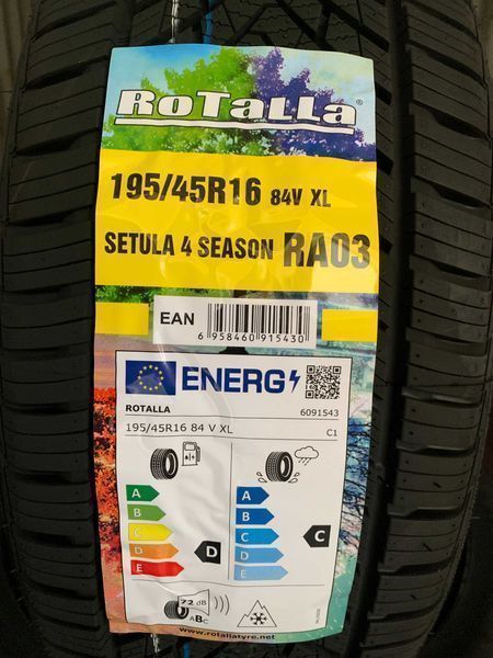 Нови всесезонни гуми ROTALLA SETULA 4 SEASON 195/45R16 84V XL НОВ DOT