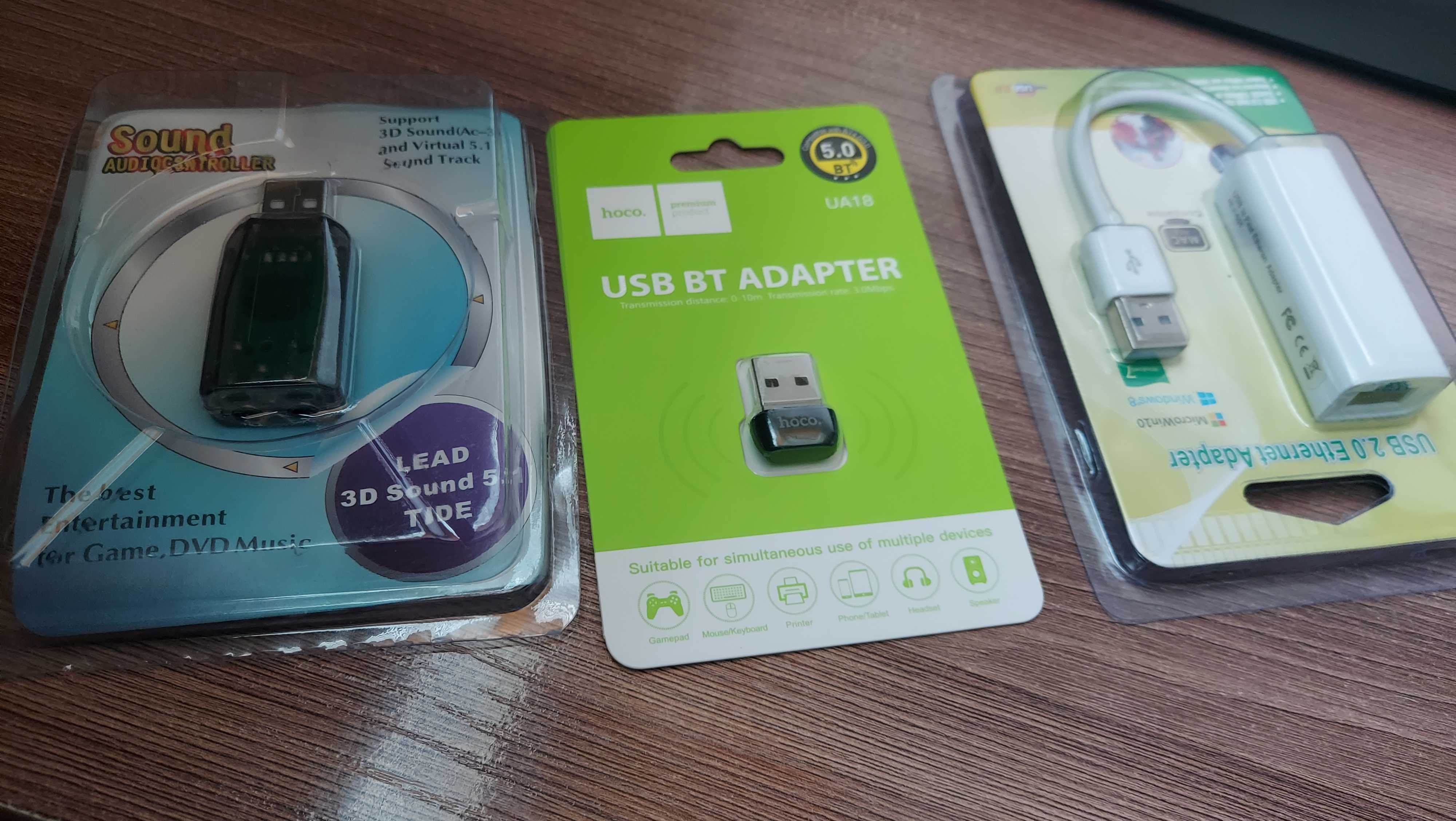 usb звуковая плата-Сетевая карта USB RJ45-usb Bluetooth адаптер