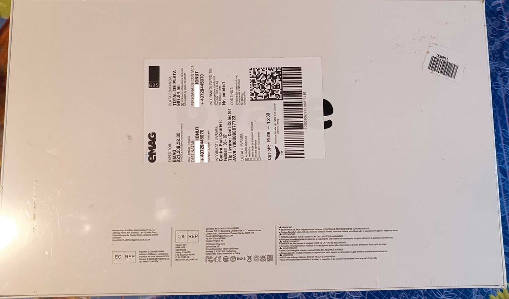Laptop 16 inch Core i3-1000NG4 16 GB 512 GB nou sigilat