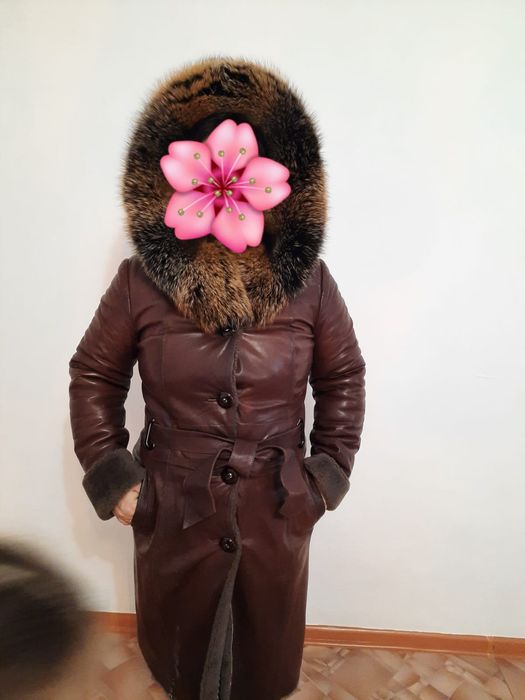 Зимний дубленка кожанный