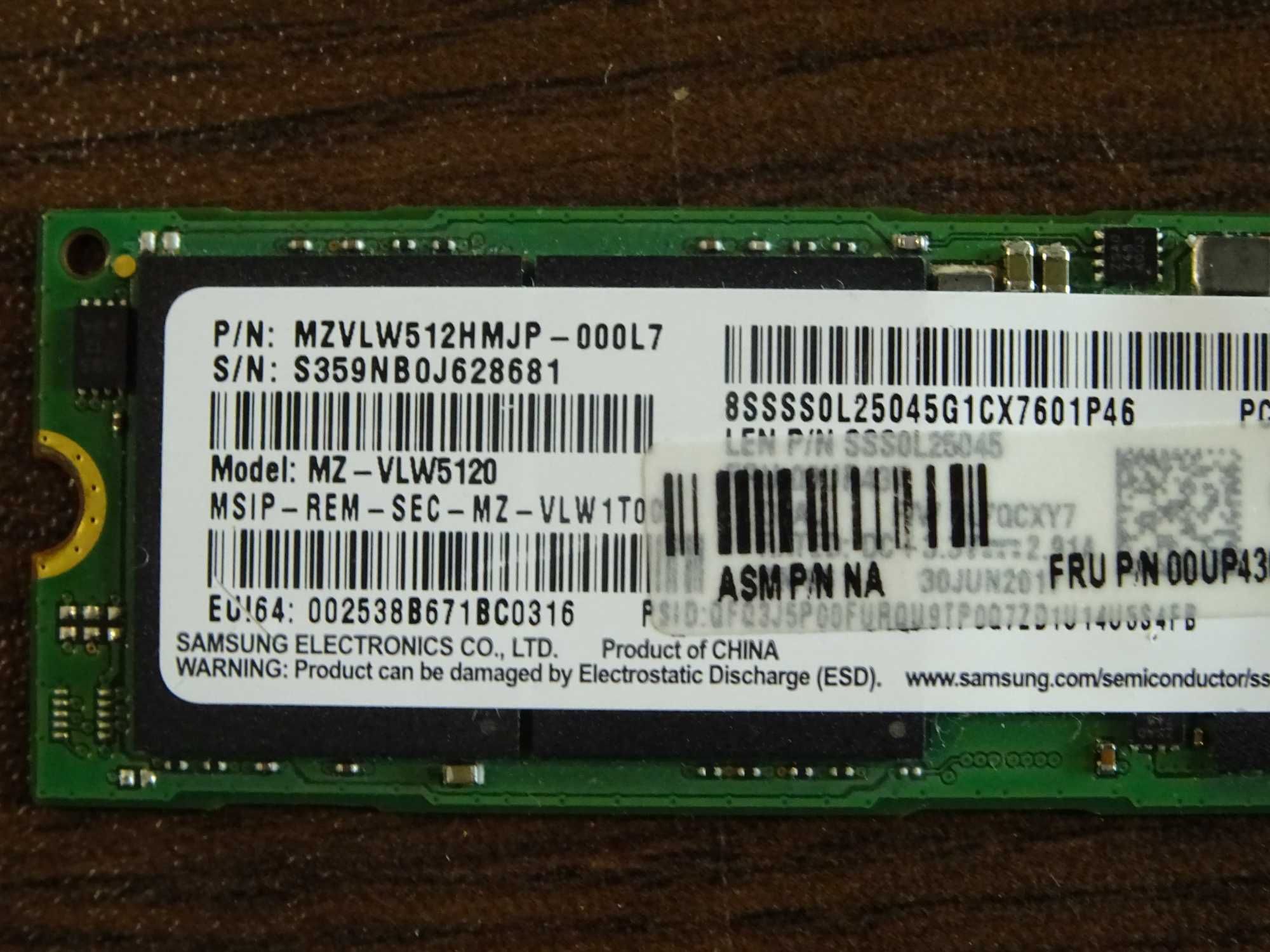 NVME SSD M.2 диск 512GB Samsung