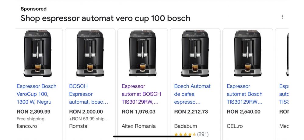 Expressor cafea automat vero cup 100, Bosch