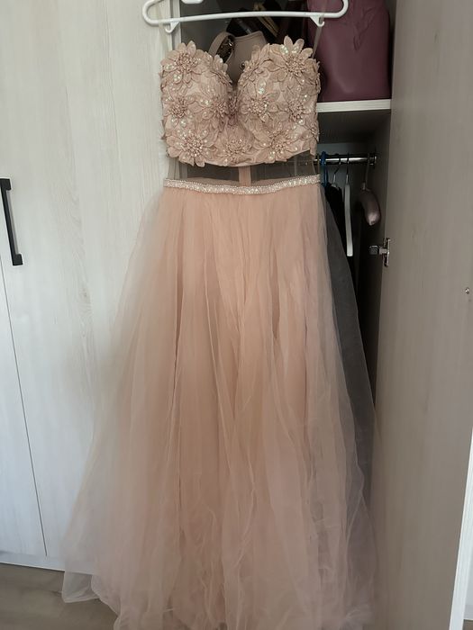 Rochie de ocazie deosebita roz somon