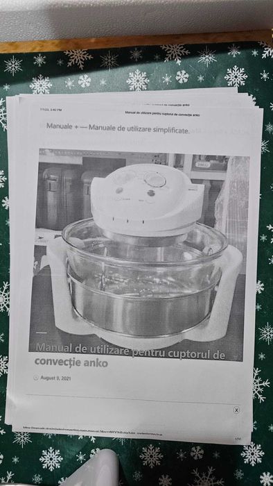 Cuptor cu halogen si convectie Esperanza Quasar EKO003, 1400W 18 litri