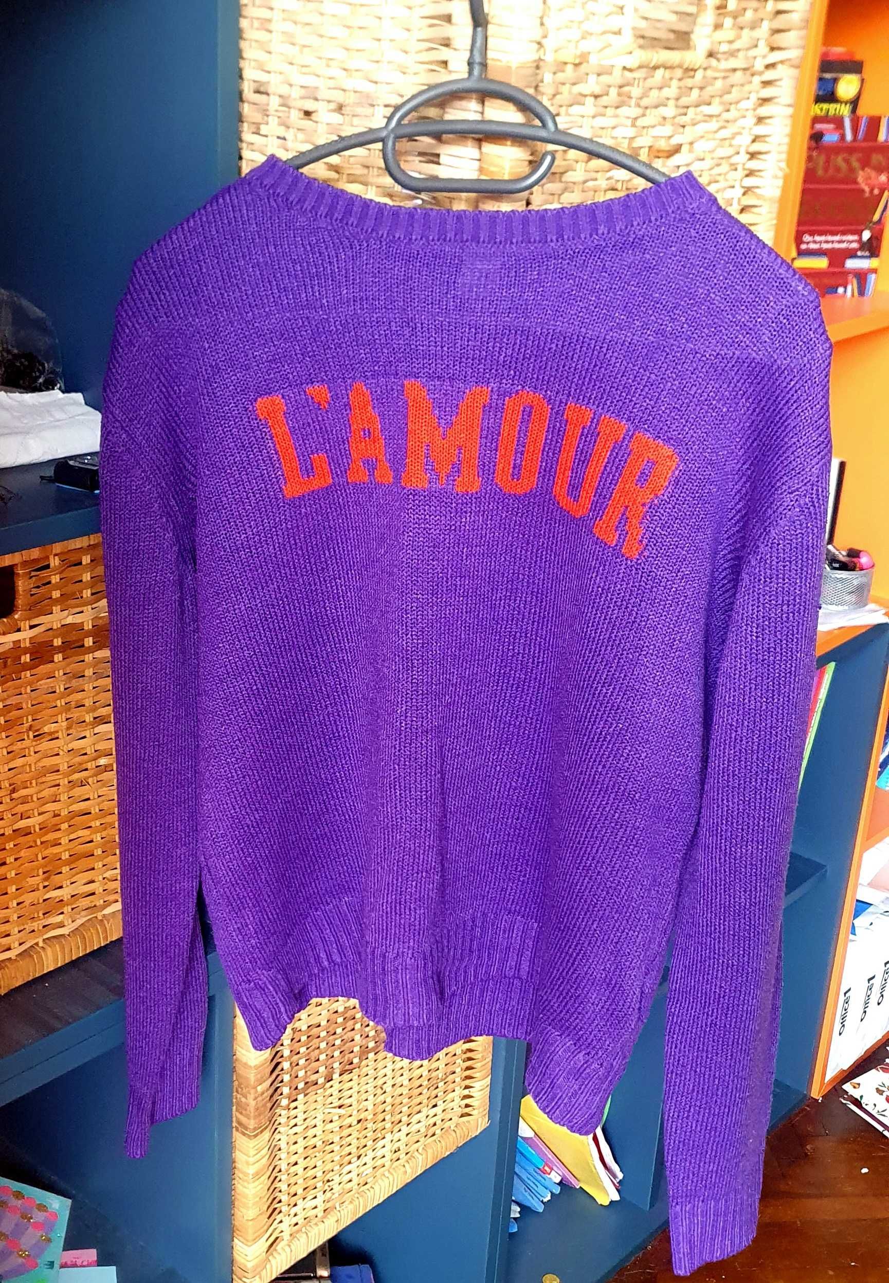 Дамски пуловер S 36 лилав
