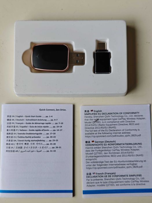 Продавам донгъл за безжичен CarPlay/AndroidAuto