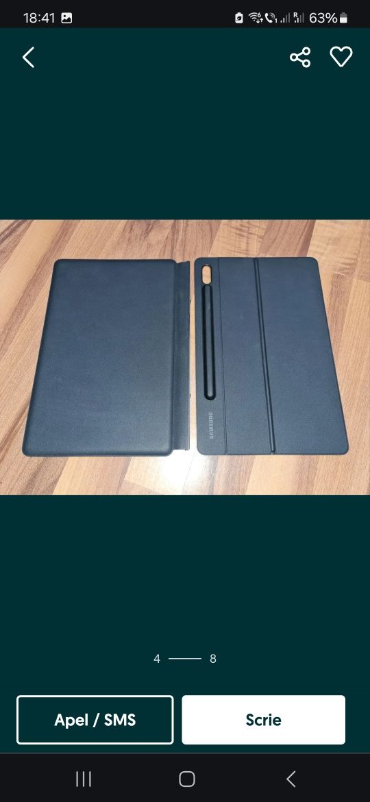 Husa tastatura smart originala Samsung Book Cover Keyboard Tab S7 S8